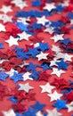 An American Themed Background with Red White and Blue Stars Royalty Free Stock Photo