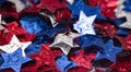 An American Themed Background with Red White and Blue Stars Royalty Free Stock Photo