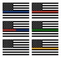 American Thin Line Flags Royalty Free Stock Photo