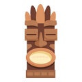 American totem icon cartoon vector. Animal angry