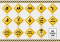 Traffic Signs Collection [12] out of 19 Royalty Free Stock Photo
