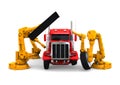 American truck assembly line Royalty Free Stock Photo