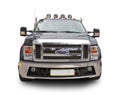 American truck Ford Super Duty. Front view. White background