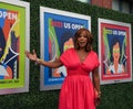 American TV personality and co-anchor of CBS This Morning Gayle King at the blue carpet before 2023 US Open opening night ceremony