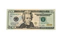 American twenty dollar banknote Royalty Free Stock Photo