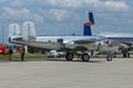 The American twin-engine, medium bomber North American B-25J Mitchell. Royalty Free Stock Photo