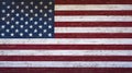 American or United States flag painted on a wooden plank wall Royalty Free Stock Photo