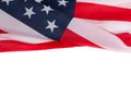 American national flag on white backgrpond Royalty Free Stock Photo