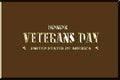 American veterans day illustration - golden 3d illustration