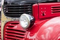 American vintage car, close-up of Dodge front detail Royalty Free Stock Photo