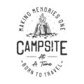 American vintage illustration making memories one campsite at a time born to travel