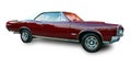 American vintage muscle car 1966 Pontiac GTO. White background