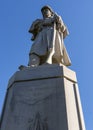 Looking up from the base of an American Civil War monument in Antietam National Cemetery in Sharpsburg, Maryland, USA.