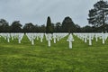 American War Cemetery memorial near Omaha Beach Royalty Free Stock Photo