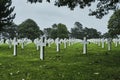 American War Cemetery memorial near Omaha Beach Royalty Free Stock Photo