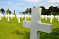 American War Cemetery at Omaha Beach Royalty Free Stock Photo