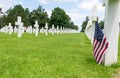 American War Cemetery at Omaha Beach, Normandy (Colleville-sur-M Royalty Free Stock Photo