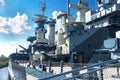 American warship - museum, USS North Carolina Royalty Free Stock Photo