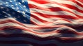 American wave flag background. Generative ai design Royalty Free Stock Photo