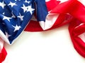 American Wave Flag Background. USA Royalty Free Stock Photo