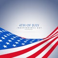 American wave flag background Royalty Free Stock Photo