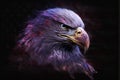 The American white headed eagle, the symbol of America, with the flag. Patriotic symbols of the United States of America. Royalty Free Stock Photo