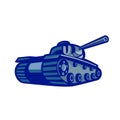 American World War Two Battle Tank Retro