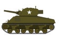 American WW2 M4 Sherman tank Royalty Free Stock Photo