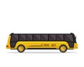 American Yellow School Bus Illustration