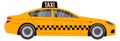 American yellow taxi car icon. Passenger transport