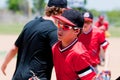 American youth baseball players and coach. Royalty Free Stock Photo