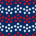 American Flag Star Seamless Pattern