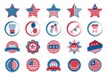 Americanindependencedayicons. Vector illustration decorative design