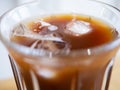 americano coffee beverage black cold drink ice glass cup fresh caffeine cafe espresso and water refreshment morning breakfast food Royalty Free Stock Photo