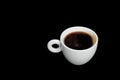 Americano coffee cup isolated on black table Royalty Free Stock Photo
