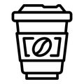 Americano coffee icon, outline style