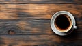 An Americano in a pristine white cup resting on a wooden table