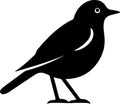 AmericanRobin Black Silhouette Generative Ai Royalty Free Stock Photo