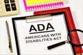 Americans with Disabilities Act. A text label in the program`s working folder.