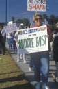 Americans protesting war in Middle East, Los Angeles, California