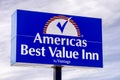 Americas Best Value Inn by Vantage Motel Sign