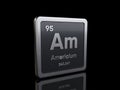 Americium Am, element symbol from periodic table series