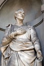 Amerigo Vespucci in the Niches of the Uffizi Colonnade in Florence