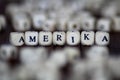 Amerika Word Written In Wooden Cube Royalty Free Stock Photo