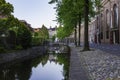 Amersfoort city historic architecture on old street and bridge Royalty Free Stock Photo