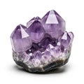 Amethyst SiO2 is a quartz variety popular for its soothing c Royalty Free Stock Photo