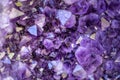 Amethyst crystal abstract background.