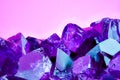 Amethyst crystal colorful background