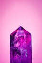 Amethyst crystal colorful background