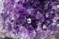 Amethyst Crystal Druse macro mineral on white background Royalty Free Stock Photo